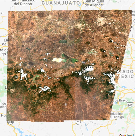 Visualización de la colección de imágenes de Sentinel-2 2A.